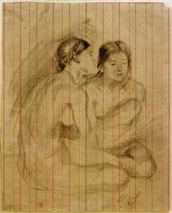 Two Seated Naked Girls