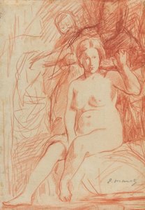 Study of a Seated Nude (La Toilette)