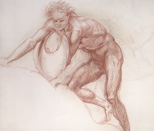 Male nude, study for Hercules