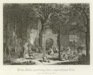 Hindu Fakirs Practising Their Superstitious Rites