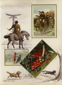 Page from late Victorian scrapbook