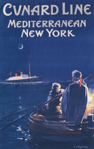 Poster advertising the Cunard Line
