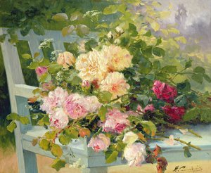 Roses on the bench