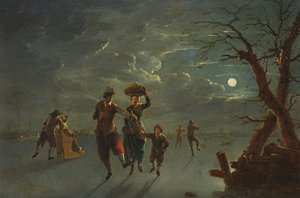 Ice Skating by Moonlight