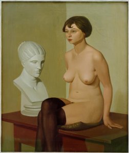 Female Nude with Plaster Head