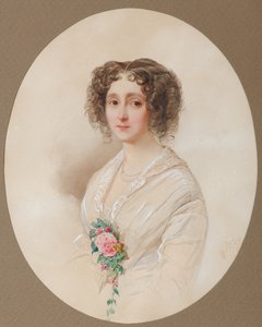 Portrait of Alexandra Mikhaylovna Chelishcheva 1816-1913, 1851