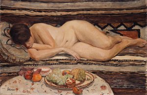 Nude with a Bowl of Fruit