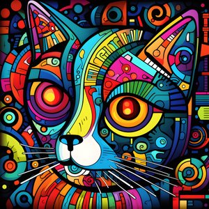 Abstract Cat Patterns 1