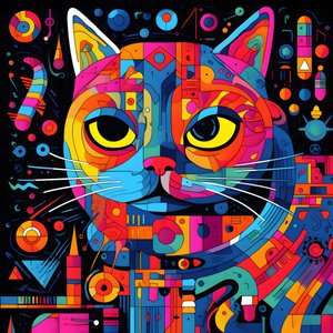 Abstract Cat Patterns 2