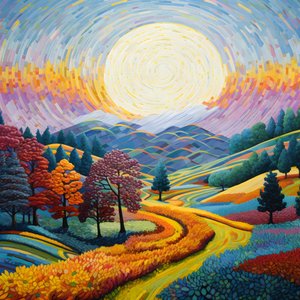 Landscape with Trees and Hills 3