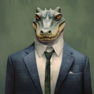 A Crocodile in Comic Style 1