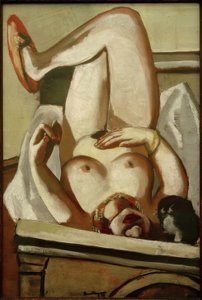 Female Nude with Dog