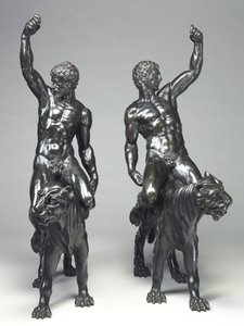 Nude bacchants riding panthers