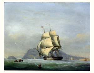 H.M.S. Pique under Sail