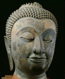 Head of a giant Buddha