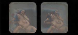 Stereographic View of Two Nude Women