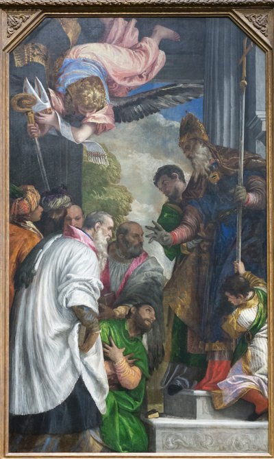 The consecration of Saint Nicholas by (1528 88) Veronese