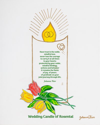 Wedding Candle of Rosental by Johanna Thier
