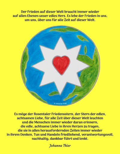 Der Rosentaler Friedensstern für diese Welt by Johanna Thier