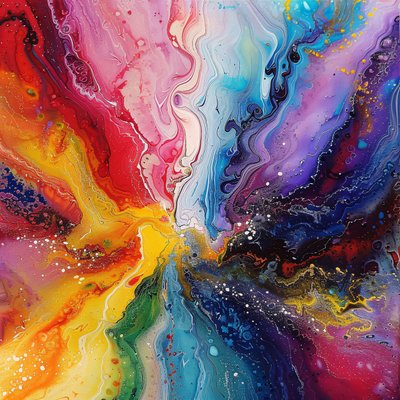 Abstract Colorful Disco Lights Tunnel by F. Abderrahim