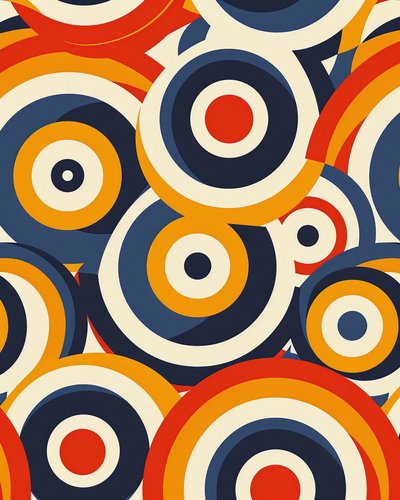 Wallpaper with Geometric Styles Four Colors by F. Abderrahim