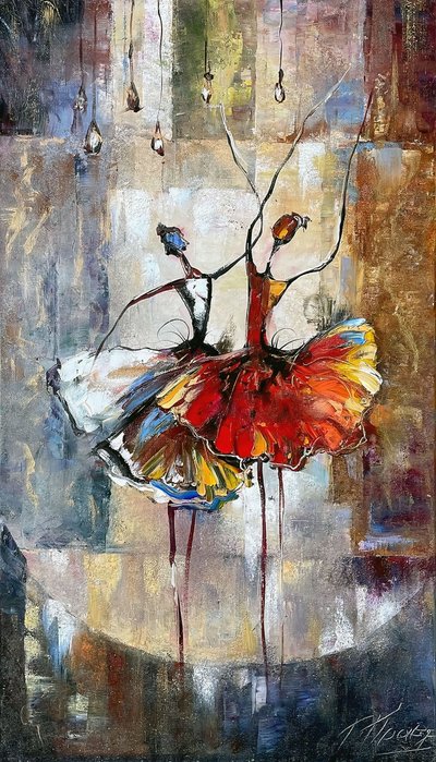 Abstract Dancing Girls, Wall Decor for Living Room by F. Abderrahim