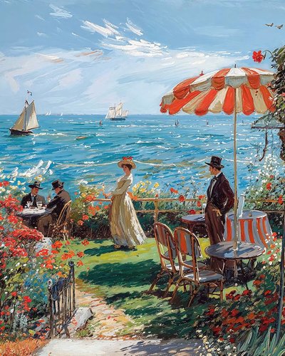 Cafe with a sea view by F. Abderrahim