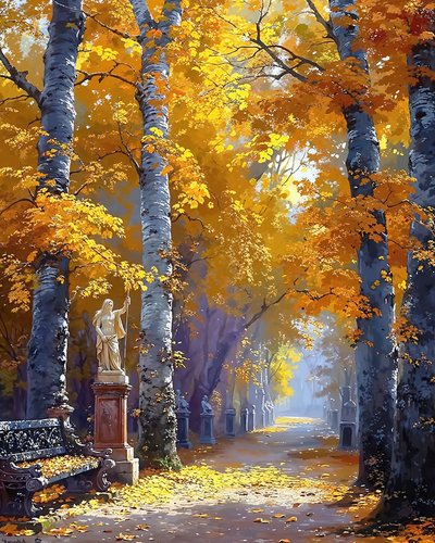 Beautiful Landscape with Enchanted Forest by F. Abderrahim