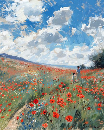 A Landscape of Hills Stretching to the Horizon by F. Abderrahim