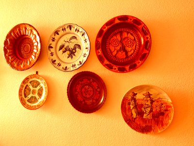 Wall Plate Vintage Antique Handmade by Martina Konitzky
