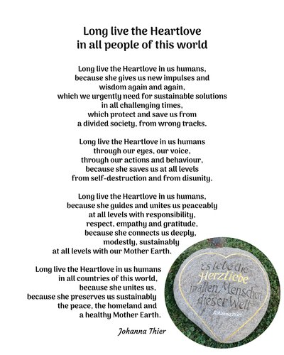 Long Live the Heartlove in All People of this World - Version 2 by Johanna Thier