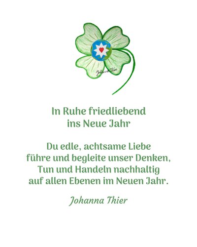 Peacefully into the New Year by Johanna Thier