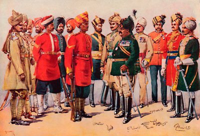 A Group of Indian Soldiers by AC Lovett