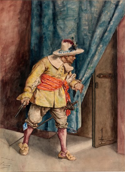 Musketeer on Guard, n.d. by A. Arrunategin