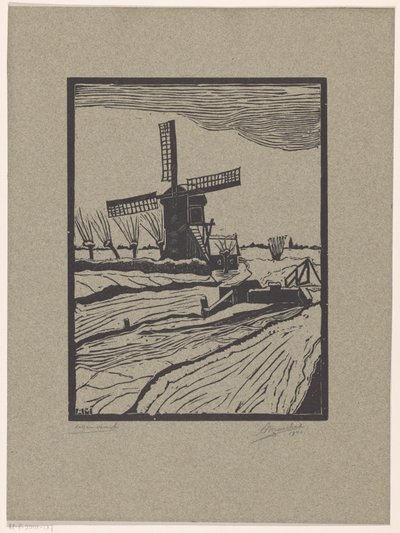 Winter Landscape with Mill by A. Marchal