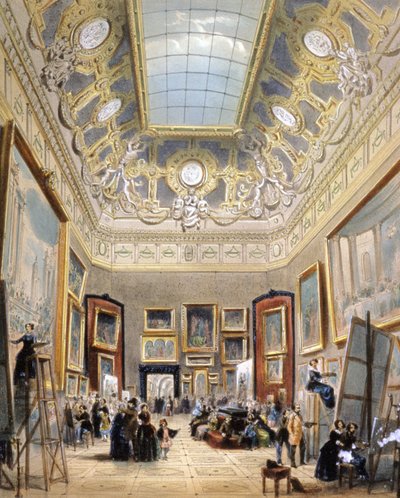 Study Day at the Louvre, c.1850 by A Provost