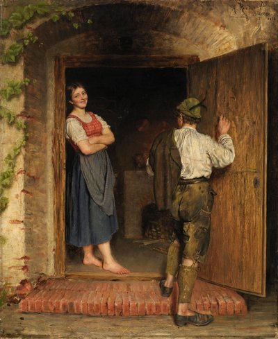 Drawing on Door, 1887 by A. Rinder