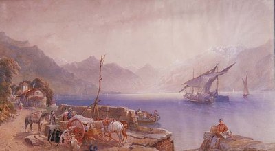 On an Italian Lakeshore by Aaron Edwin Penley
