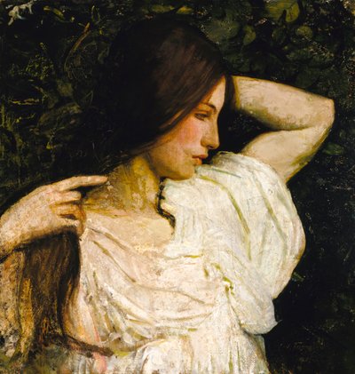 Girl Arranging Her Hair, 1918-1919 by Abbott Handerson Thayer