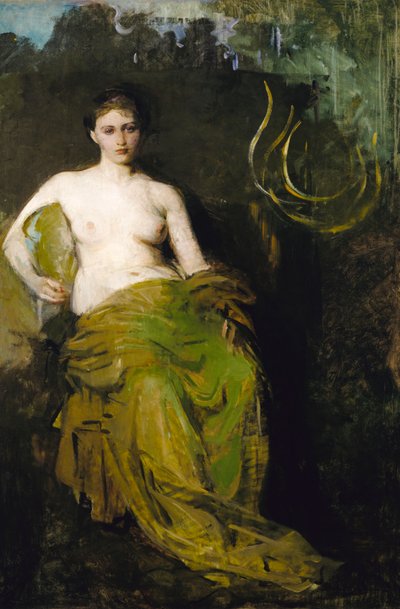 Half Draped Figure by Abbott Handerson Thayer