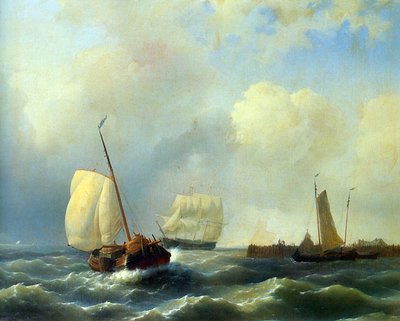Skirting the Coast on a Breezy Day by Abraham Hulk