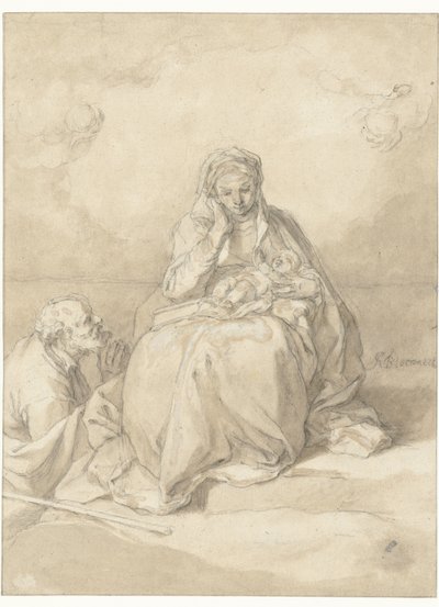 The Holy Family by Abraham Bloemaert