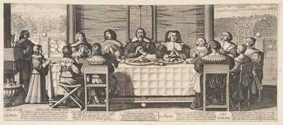 The Benediction at Table by Abraham Bosse