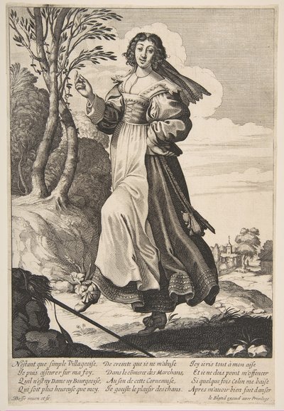 Village Girl Dancing, 1626-28 by Abraham Bosse
