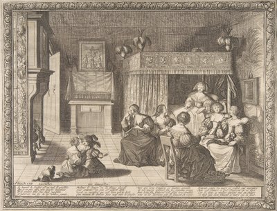 Visit to the New Mother, 1633 by Abraham Bosse