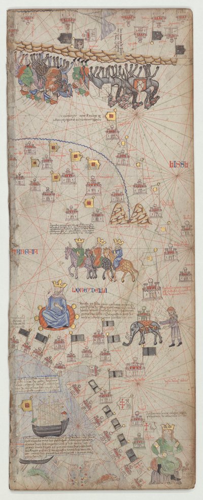 Catalan Atlas, Sheet 10 by Abraham Cresques