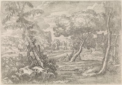 Wooded Landscape by Abraham Genoels