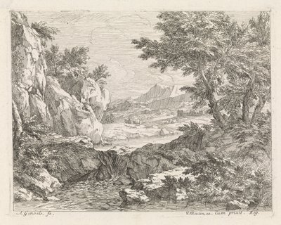 Fallow Land with River (Landscapes) by Abraham Genoels