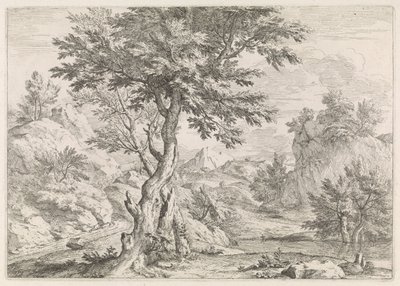 Hilly Landscape with Rocks by Abraham Genoels
