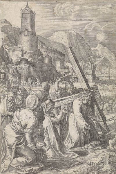 Carrying of the Cross by Abraham Hogenberg